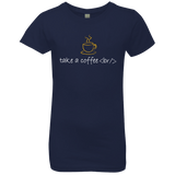 T-Shirts Midnight Navy / YXS Take A Coffee Break Girls Premium T-Shirt