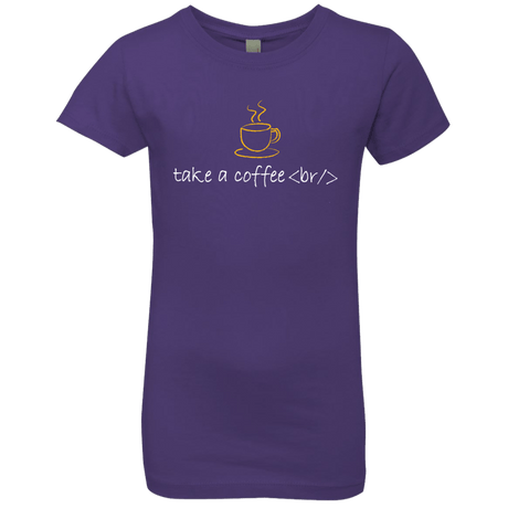 T-Shirts Purple Rush / YXS Take A Coffee Break Girls Premium T-Shirt