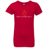 T-Shirts Red / YXS Take A Coffee Break Girls Premium T-Shirt