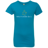 T-Shirts Turquoise / YXS Take A Coffee Break Girls Premium T-Shirt