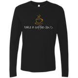 T-Shirts Black / Small Take A Coffee Break Men's Premium Long Sleeve