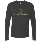 T-Shirts Heavy Metal / Small Take A Coffee Break Men's Premium Long Sleeve