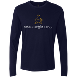 T-Shirts Midnight Navy / Small Take A Coffee Break Men's Premium Long Sleeve