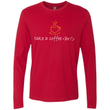 T-Shirts Red / Small Take A Coffee Break Men's Premium Long Sleeve