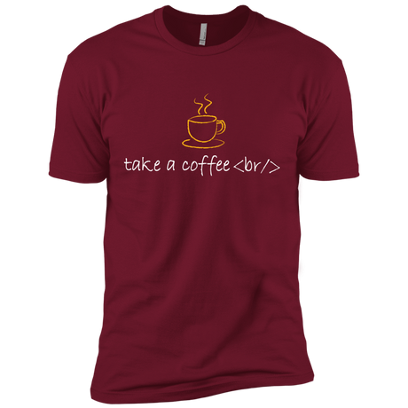 T-Shirts Cardinal / X-Small Take A Coffee Break Men's Premium T-Shirt