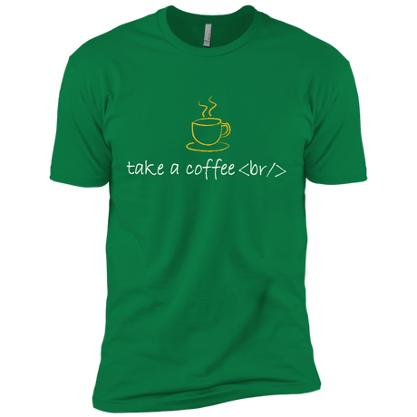 T-Shirts Kelly Green / X-Small Take A Coffee Break Men's Premium T-Shirt