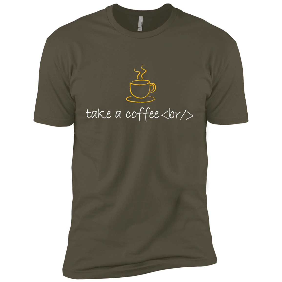 T-Shirts Military Green / X-Small Take A Coffee Break Men's Premium T-Shirt