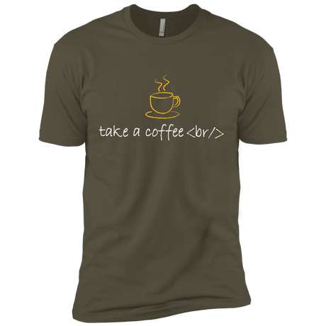 T-Shirts Military Green / X-Small Take A Coffee Break Men's Premium T-Shirt