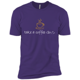 T-Shirts Purple Rush/ / X-Small Take A Coffee Break Men's Premium T-Shirt