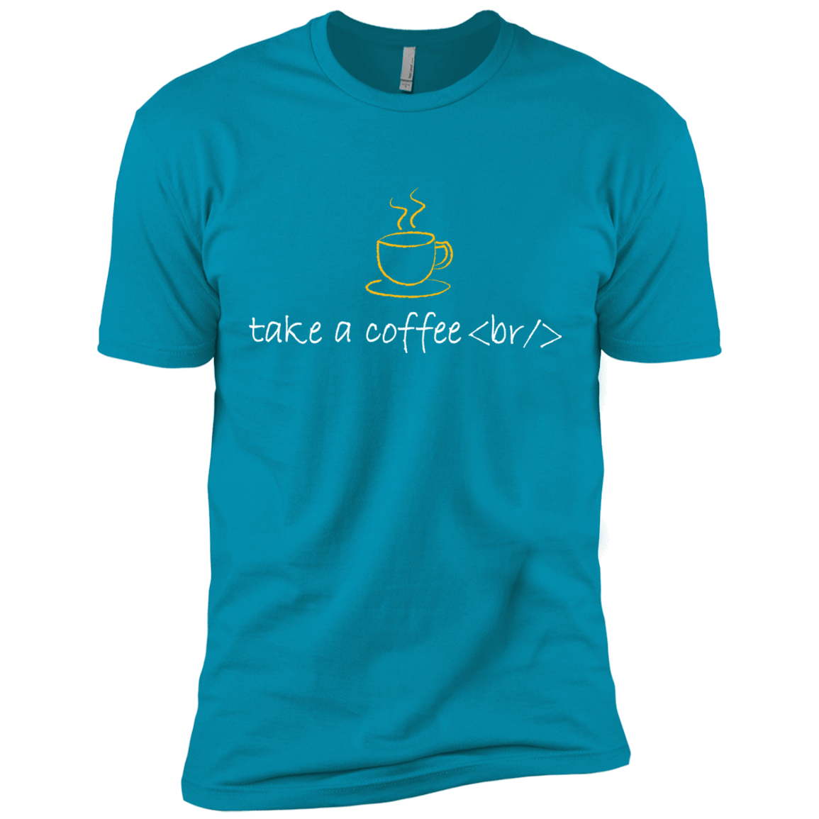 T-Shirts Turquoise / X-Small Take A Coffee Break Men's Premium T-Shirt
