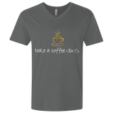 T-Shirts Heavy Metal / X-Small Take A Coffee Break Men's Premium V-Neck