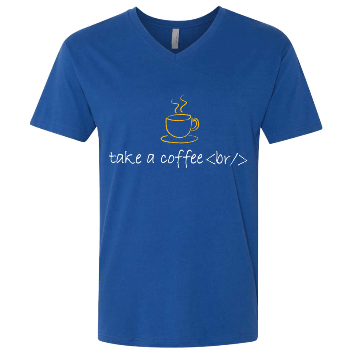 T-Shirts Royal / X-Small Take A Coffee Break Men's Premium V-Neck