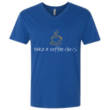T-Shirts Royal / X-Small Take A Coffee Break Men's Premium V-Neck