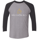 T-Shirts Premium Heather/Vintage Black / X-Small Take A Coffee Break Men's Triblend 3/4 Sleeve