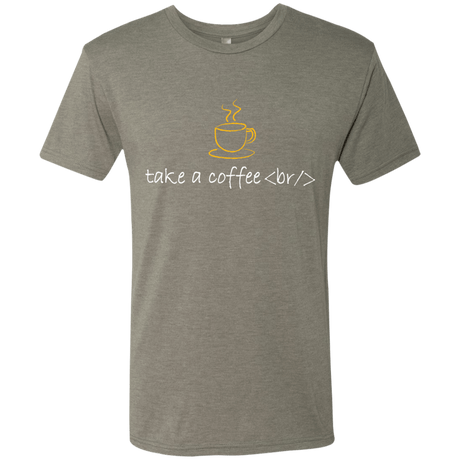 T-Shirts Venetian Grey / Small Take A Coffee Break Men's Triblend T-Shirt
