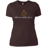 T-Shirts Dark Chocolate / X-Small Take A Coffee Break Women's Premium T-Shirt
