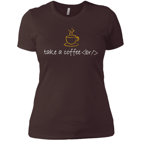 T-Shirts Dark Chocolate / X-Small Take A Coffee Break Women's Premium T-Shirt