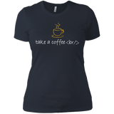 T-Shirts Indigo / X-Small Take A Coffee Break Women's Premium T-Shirt
