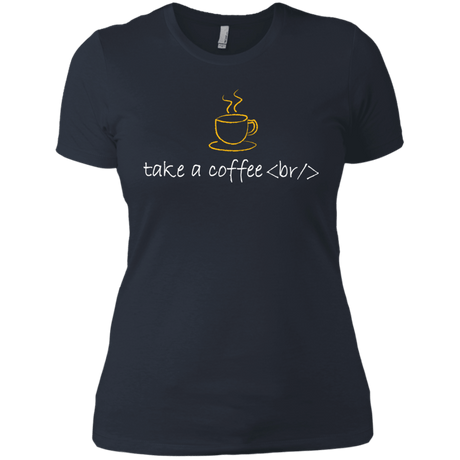 T-Shirts Indigo / X-Small Take A Coffee Break Women's Premium T-Shirt