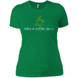 T-Shirts Kelly Green / X-Small Take A Coffee Break Women's Premium T-Shirt