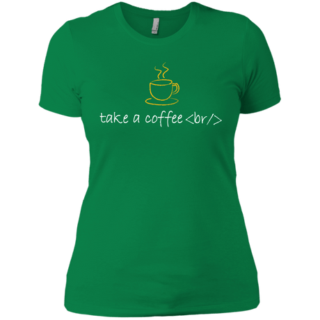 T-Shirts Kelly Green / X-Small Take A Coffee Break Women's Premium T-Shirt