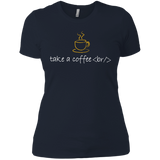 T-Shirts Midnight Navy / X-Small Take A Coffee Break Women's Premium T-Shirt