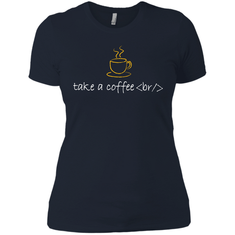 T-Shirts Midnight Navy / X-Small Take A Coffee Break Women's Premium T-Shirt
