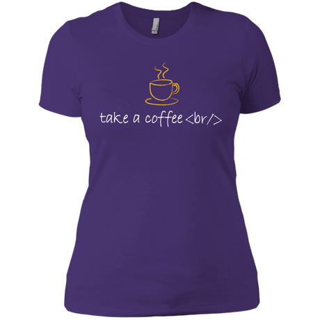 T-Shirts Purple Rush/ / X-Small Take A Coffee Break Women's Premium T-Shirt