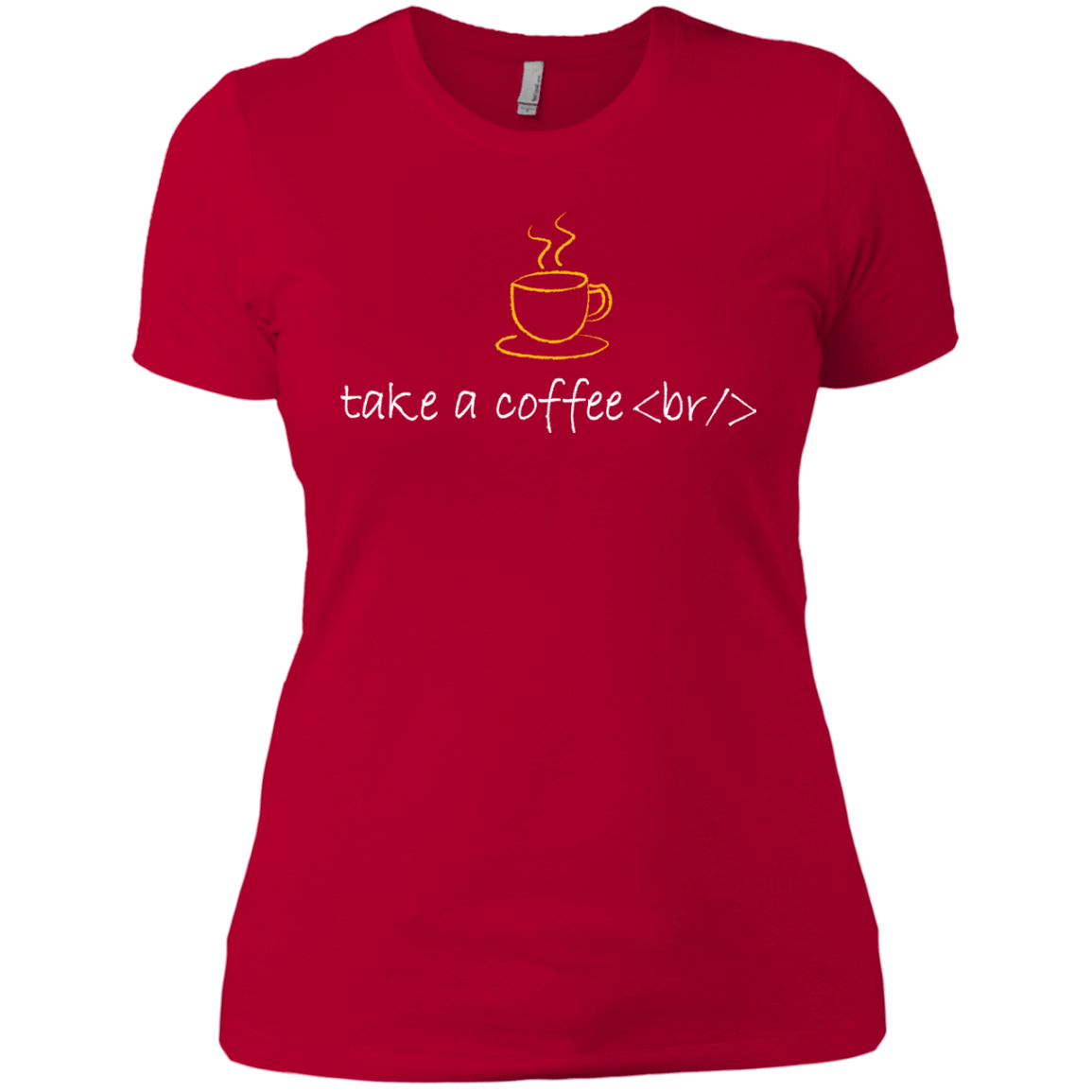 T-Shirts Red / X-Small Take A Coffee Break Women's Premium T-Shirt