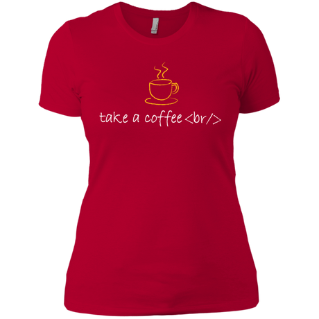 T-Shirts Red / X-Small Take A Coffee Break Women's Premium T-Shirt