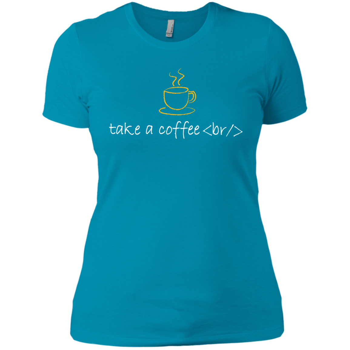 T-Shirts Turquoise / X-Small Take A Coffee Break Women's Premium T-Shirt