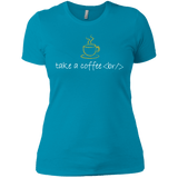 T-Shirts Turquoise / X-Small Take A Coffee Break Women's Premium T-Shirt