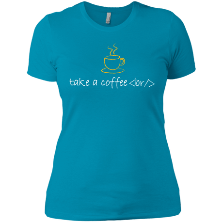 T-Shirts Turquoise / X-Small Take A Coffee Break Women's Premium T-Shirt
