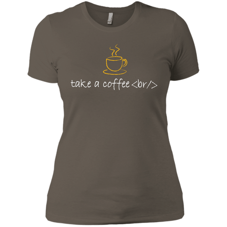 T-Shirts Warm Grey / X-Small Take A Coffee Break Women's Premium T-Shirt