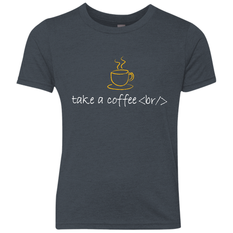 T-Shirts Vintage Navy / YXS Take A Coffee Break Youth Triblend T-Shirt