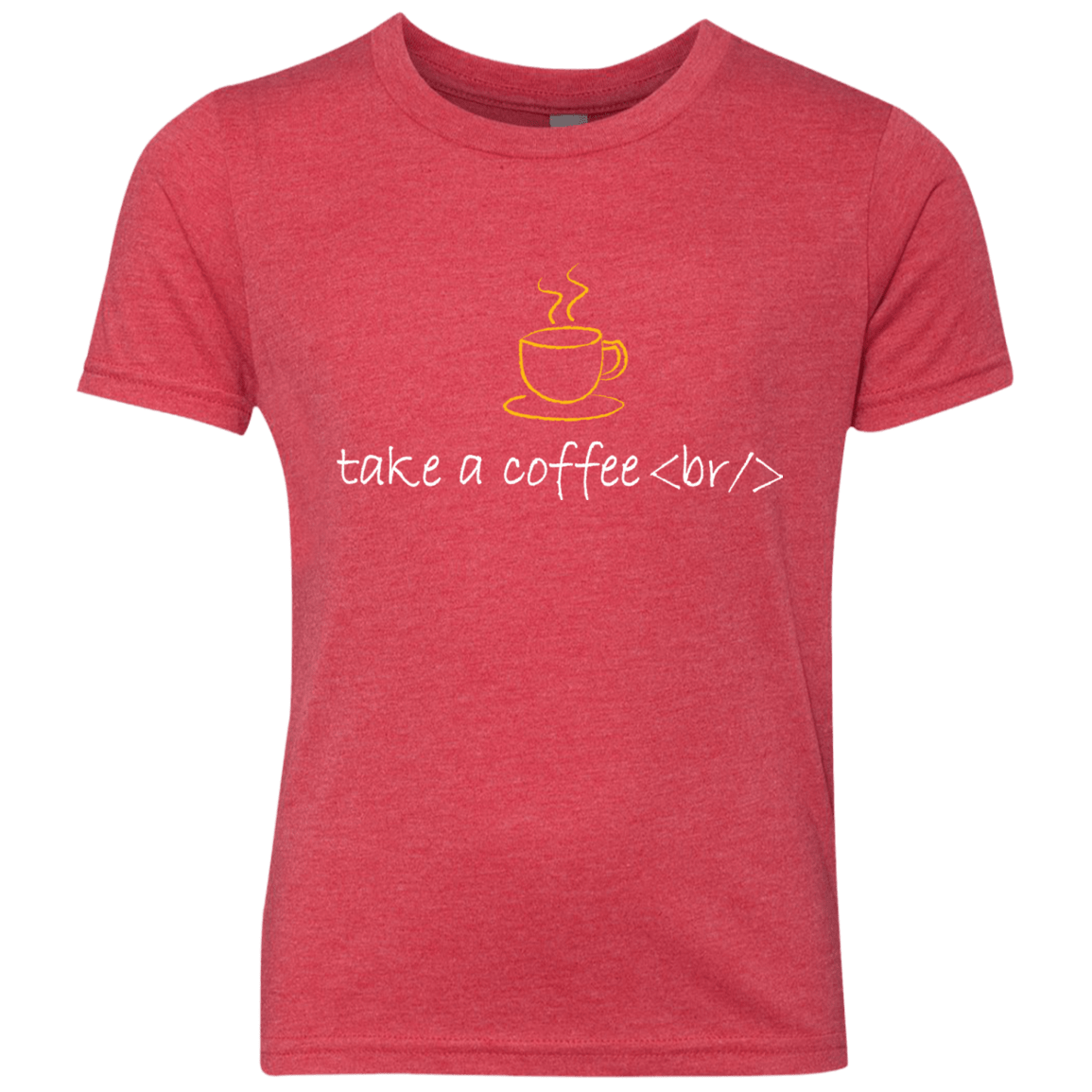 T-Shirts Vintage Red / YXS Take A Coffee Break Youth Triblend T-Shirt