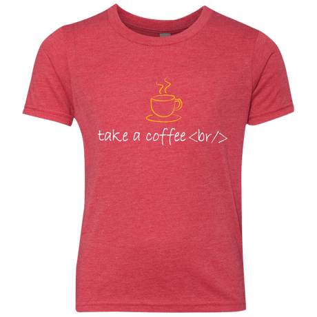 T-Shirts Vintage Red / YXS Take A Coffee Break Youth Triblend T-Shirt