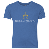 T-Shirts Vintage Royal / YXS Take A Coffee Break Youth Triblend T-Shirt