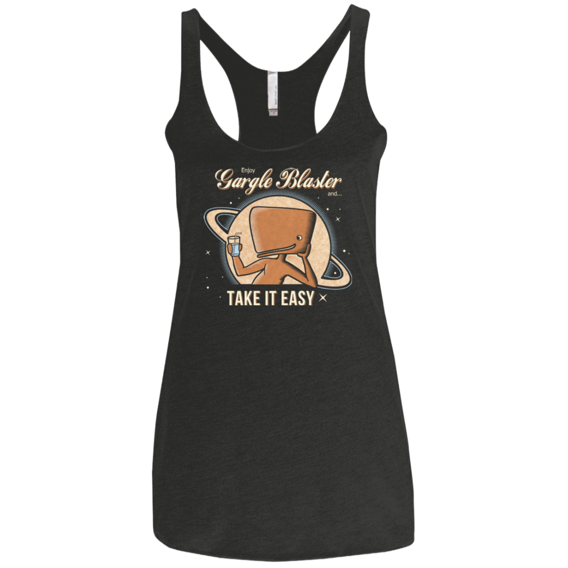 T-Shirts Vintage Black / X-Small Take it Easy Women's Triblend Racerback Tank