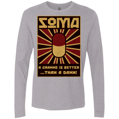 T-Shirts Heather Grey / Small Take Soma Men's Premium Long Sleeve
