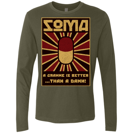 T-Shirts Military Green / Small Take Soma Men's Premium Long Sleeve