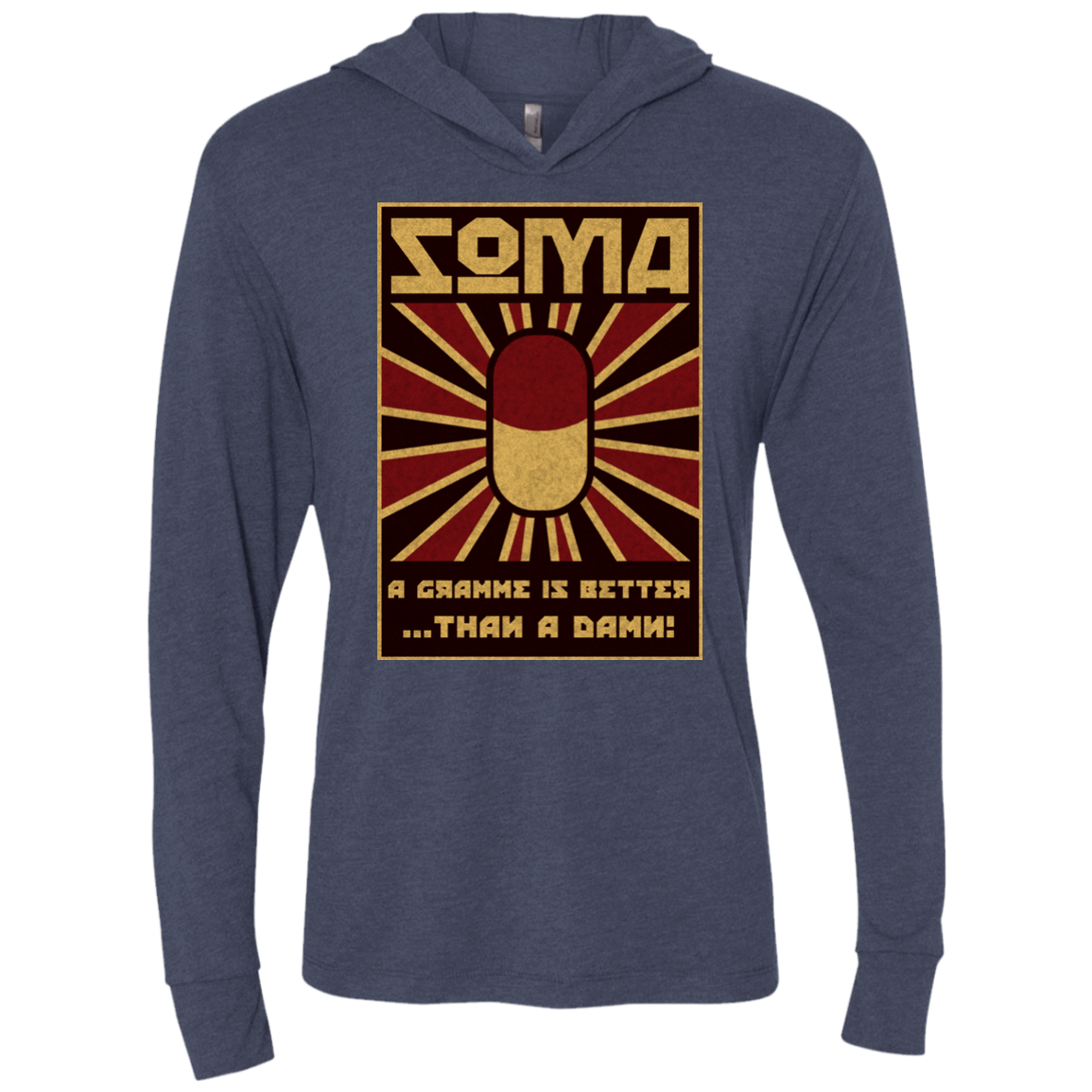 Take Soma Triblend Long Sleeve Hoodie Tee