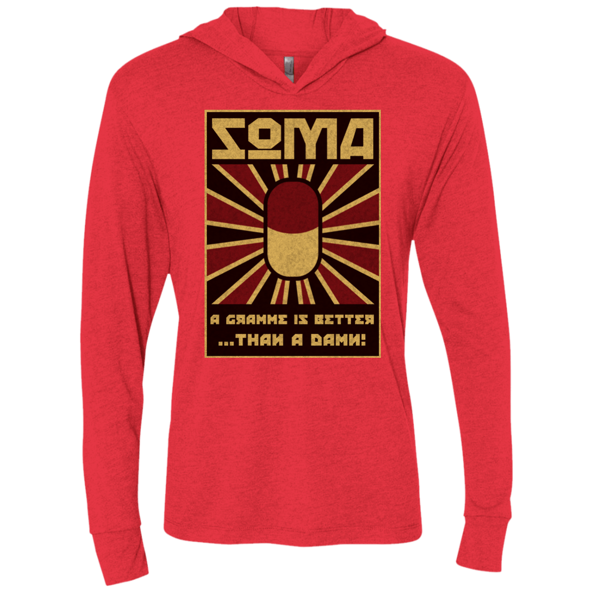 T-Shirts Vintage Red / X-Small Take Soma Triblend Long Sleeve Hoodie Tee