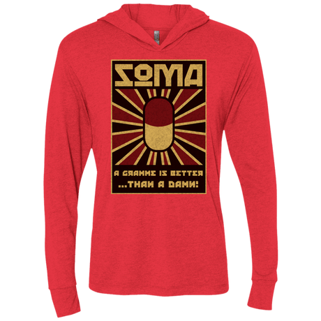T-Shirts Vintage Red / X-Small Take Soma Triblend Long Sleeve Hoodie Tee