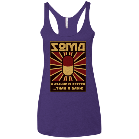 T-Shirts Purple / X-Small Take Soma Women's Triblend Racerback Tank