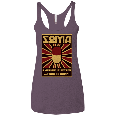 T-Shirts Vintage Purple / X-Small Take Soma Women's Triblend Racerback Tank
