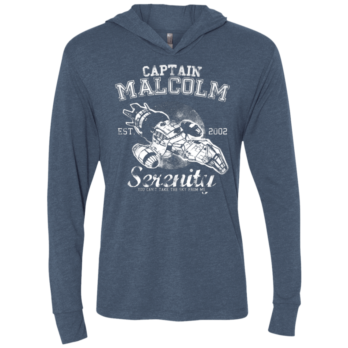 T-Shirts Indigo / X-Small Take to the Sky Triblend Long Sleeve Hoodie Tee