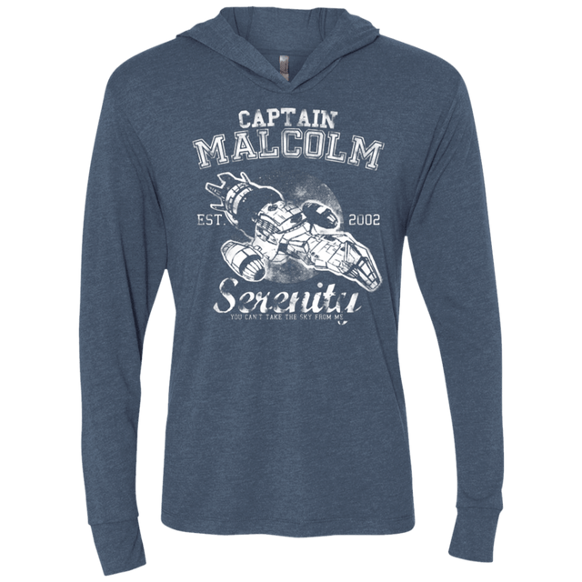 T-Shirts Indigo / X-Small Take to the Sky Triblend Long Sleeve Hoodie Tee