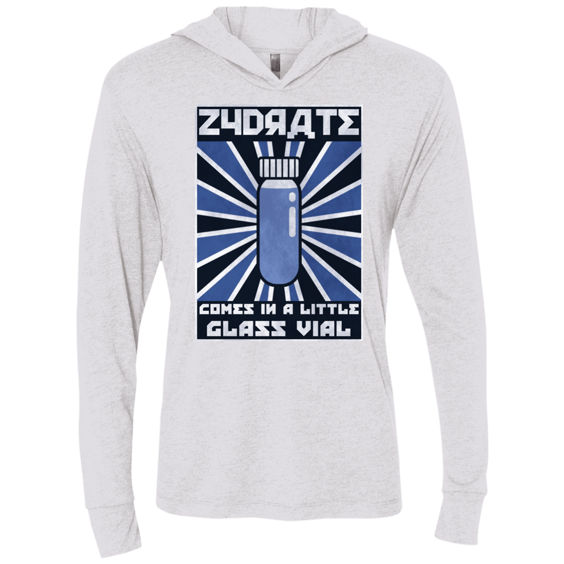 T-Shirts Heather White / X-Small Take Zydrate Triblend Long Sleeve Hoodie Tee