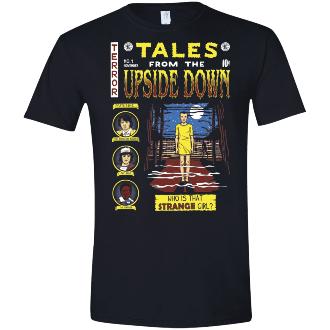 T-Shirts Black / X-Small Tales from the Upside Down Men's Semi-Fitted Softstyle